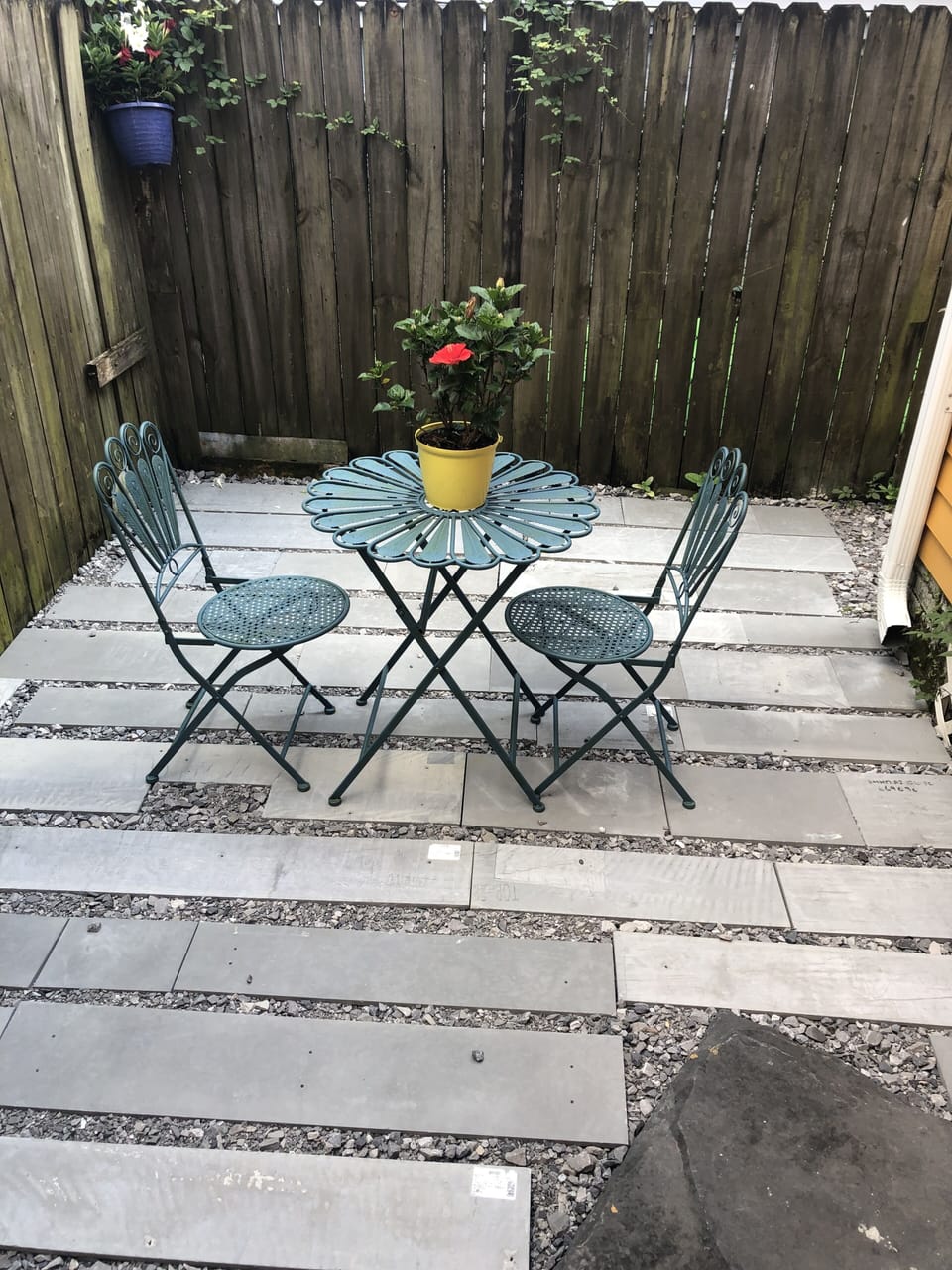 Back fenced patio