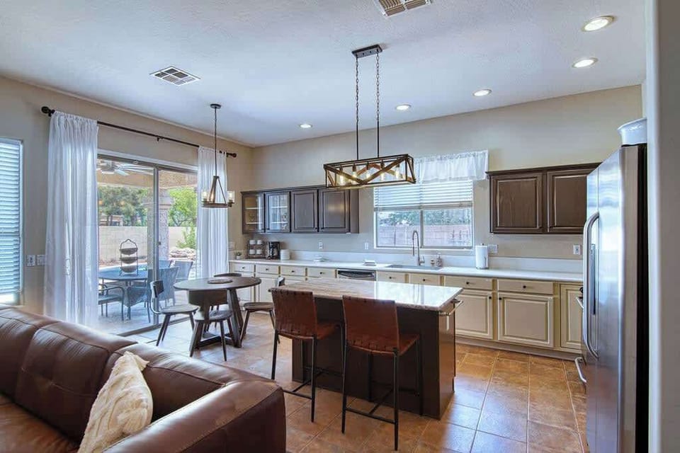 Another view of the fully-equipped kitchen