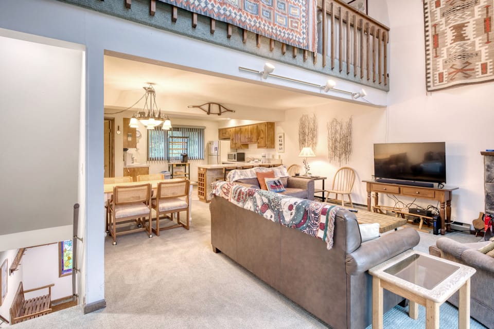 Living Room/View into Dining Area and Kitchen