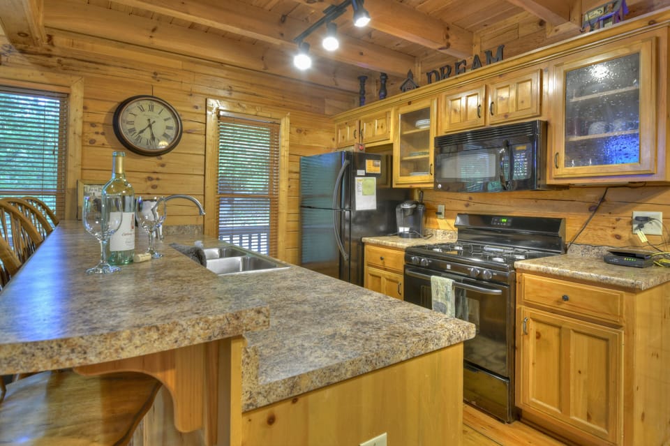 Fully stocked kitchen