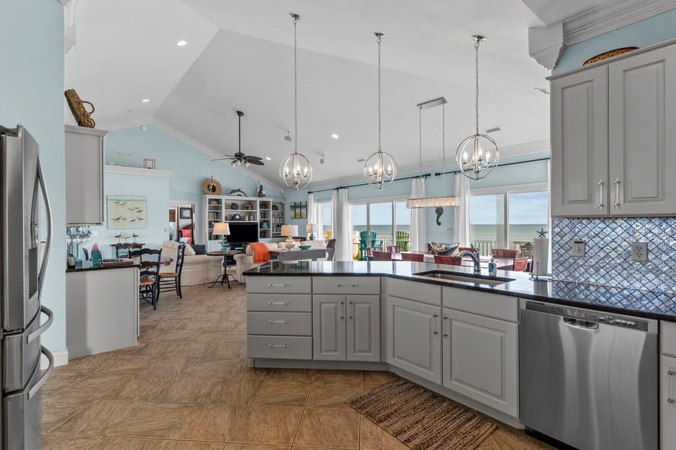 Kitchen and Living Area