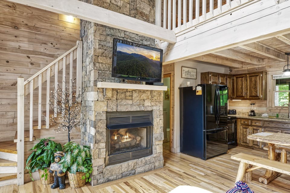 Living room fireplace