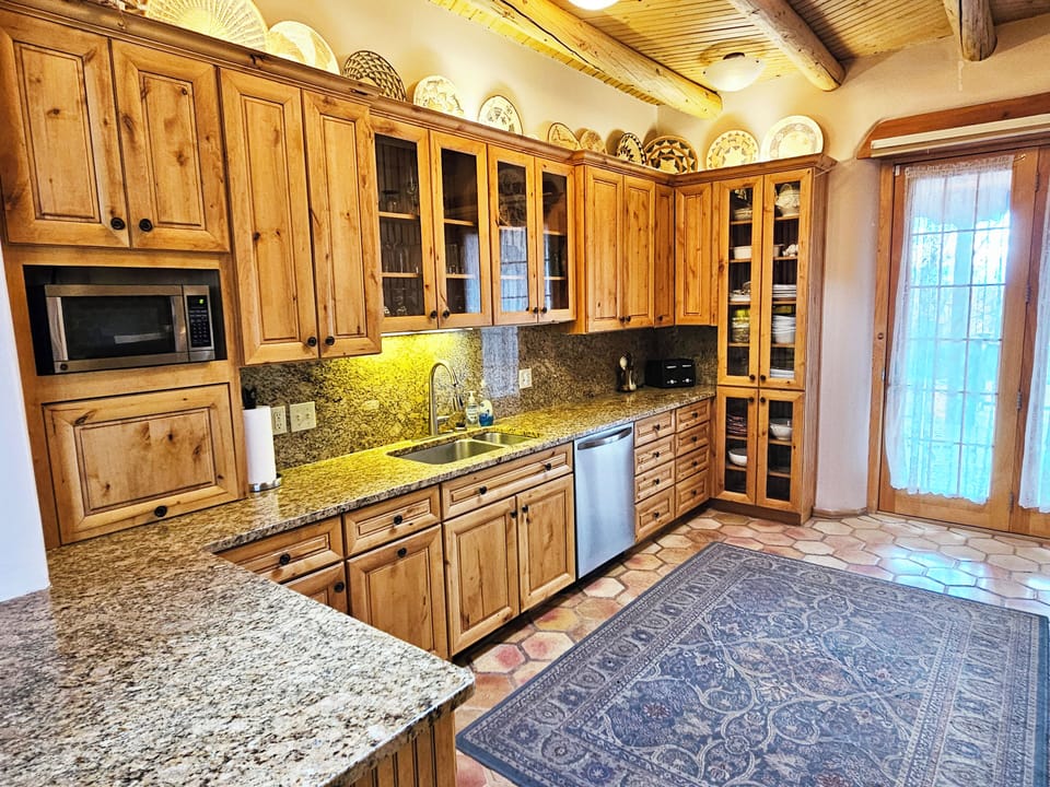 Custom designed knotty alder gourmet kitchen