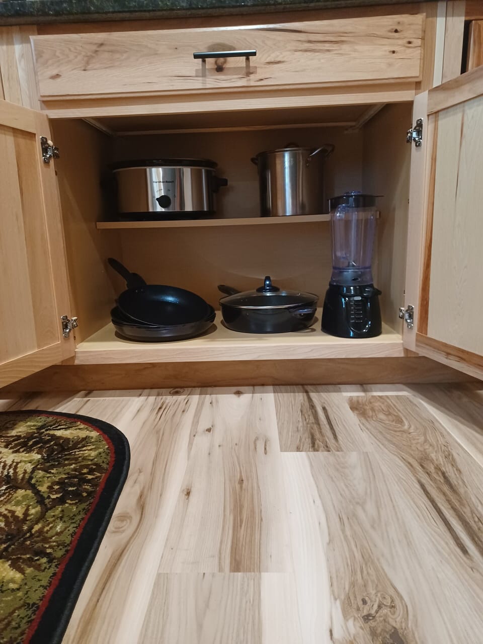 6 qt. crock pot,  large cooking pot, multiple frying pans and blender