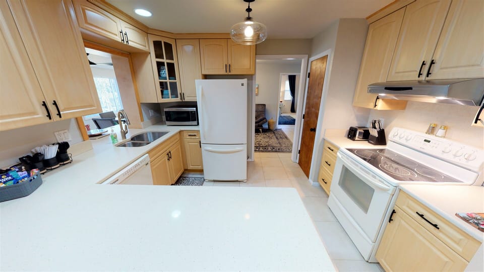 Kitchen with all needed appliances.