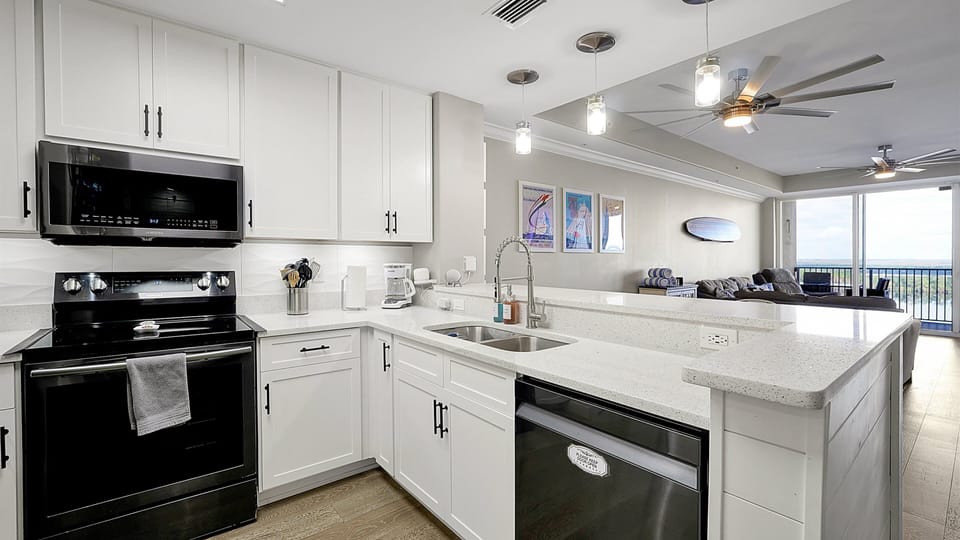 Samsung Black Stainless appliances, Main Street USA Coffee Bar