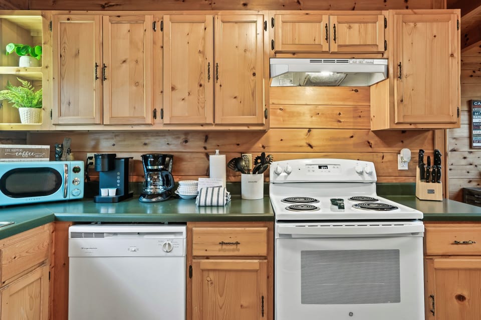 The kitchen was recently updated with stainless steel appliances