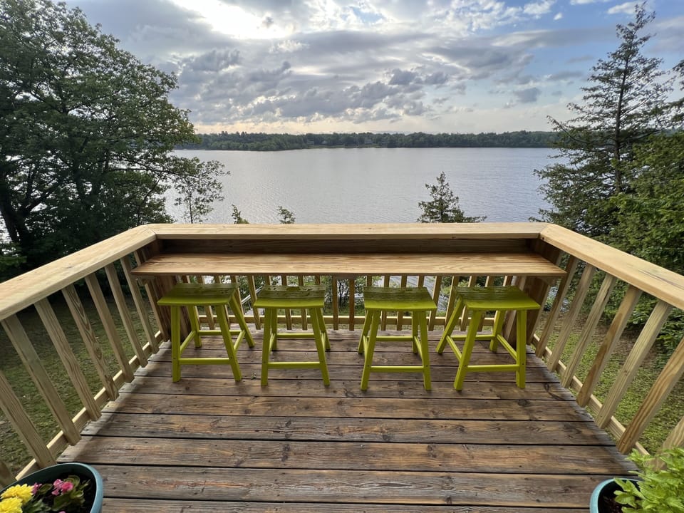 Enjoy sunrises on the lakefront balcony