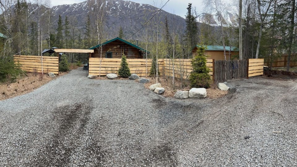 Fence around Black Bear Cabin to provide privacy