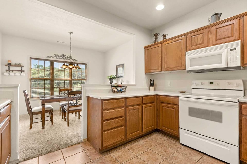 The kitchen is open to the rest of the entertaining spaces so everyone can join in the fun.