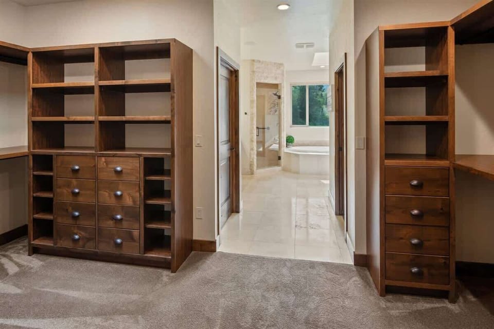Very large master closet. Plenty of room for a port-a-crib for younger ones to rest.