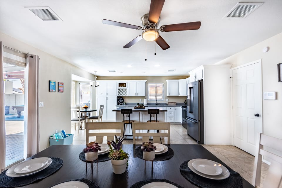 Spacious fully furnished kitchen.
