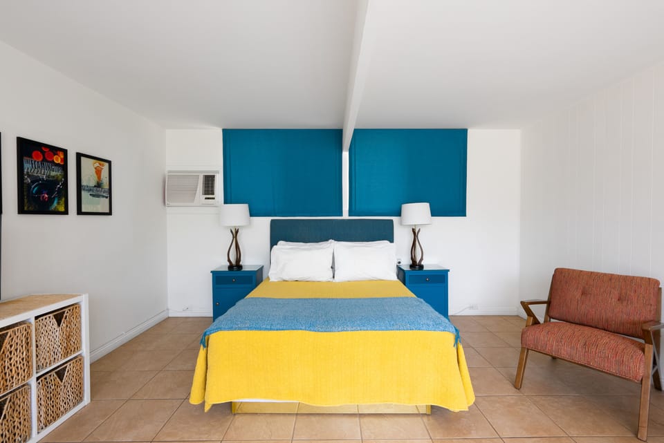 Your suite features a queen bed.