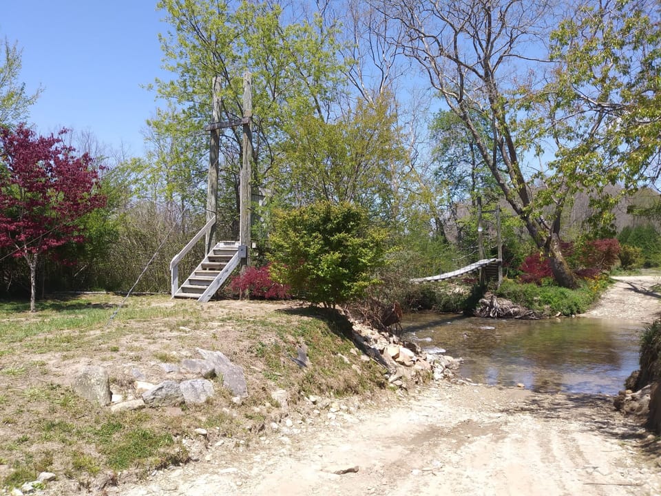 Foot bridge in Summer
