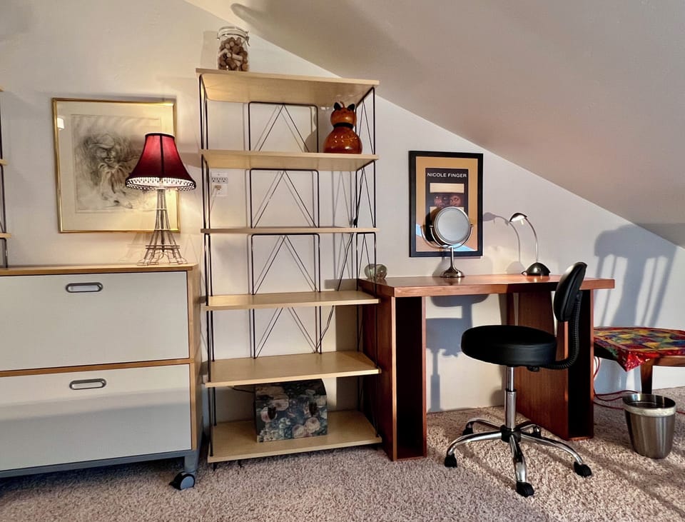 Office area in large 300 sq. ft. loft.