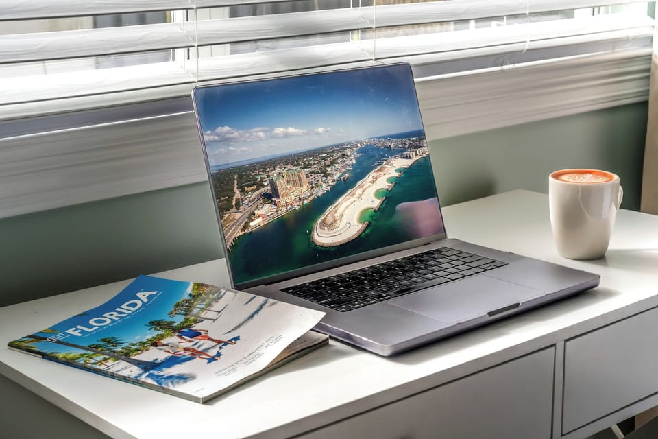 Need to work or plan? Enjoy a quiet, comfy workspace to use your laptop.