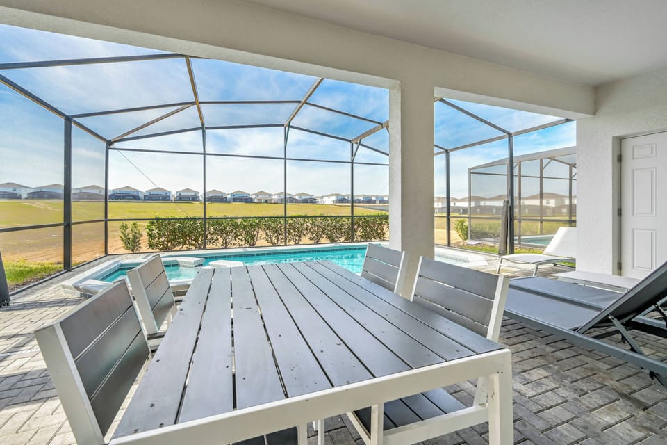 Seating area on private patio