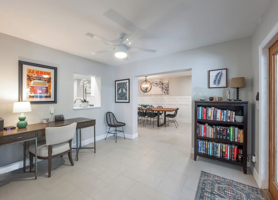 Desk with Small Library