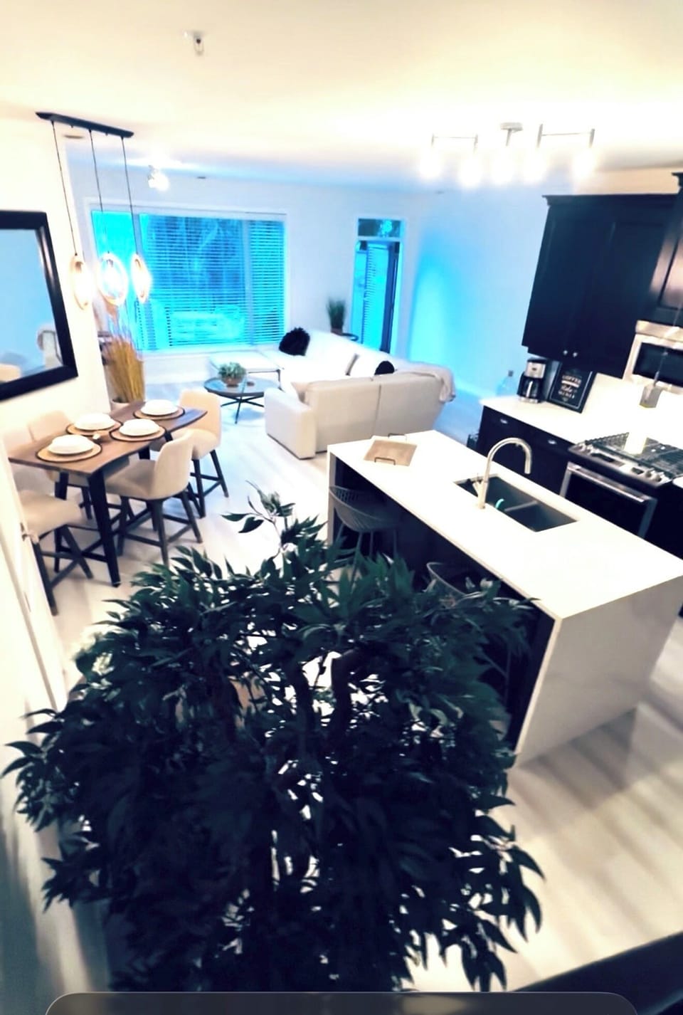 Above kitchen from stair view 