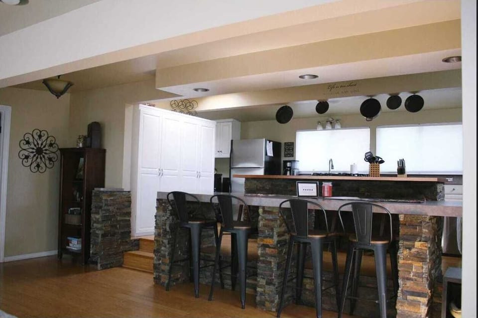 Kitchen and eating area