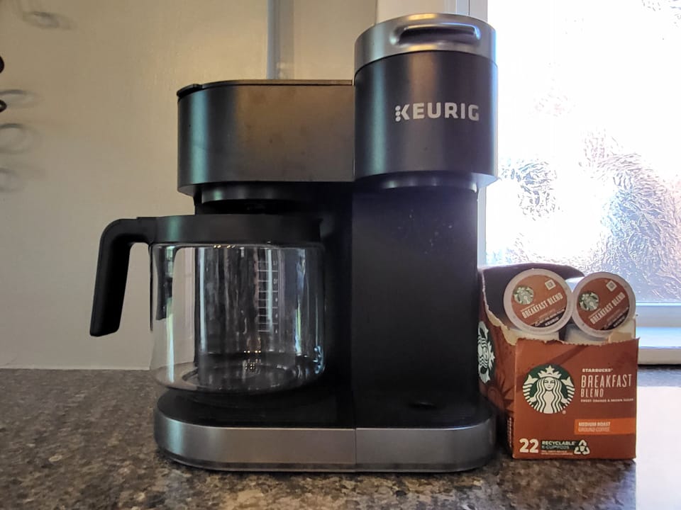 Keurig full pot or individual cup coffee maker