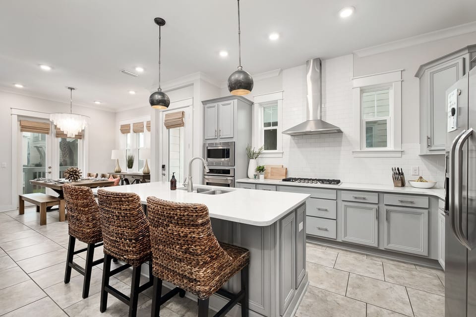 Fully stocked kitchen