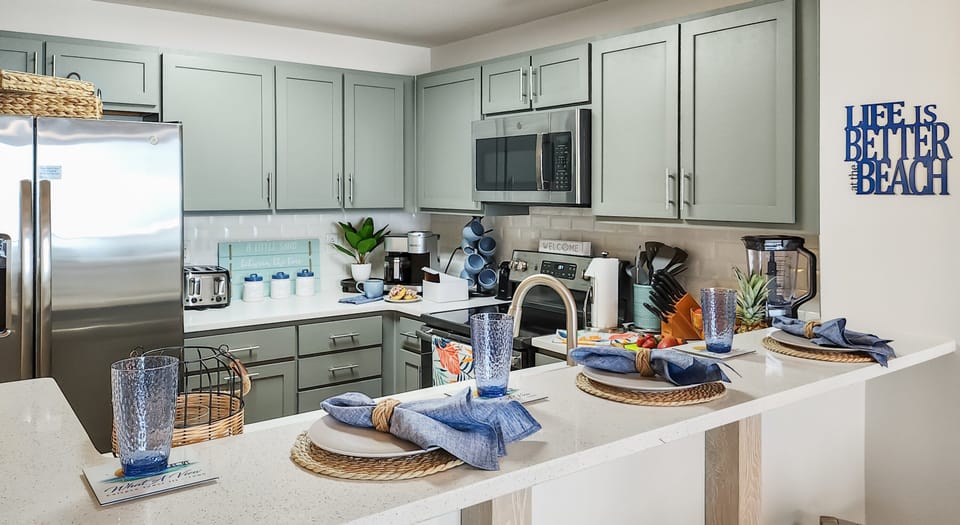 Take a seat at the kitchen island…