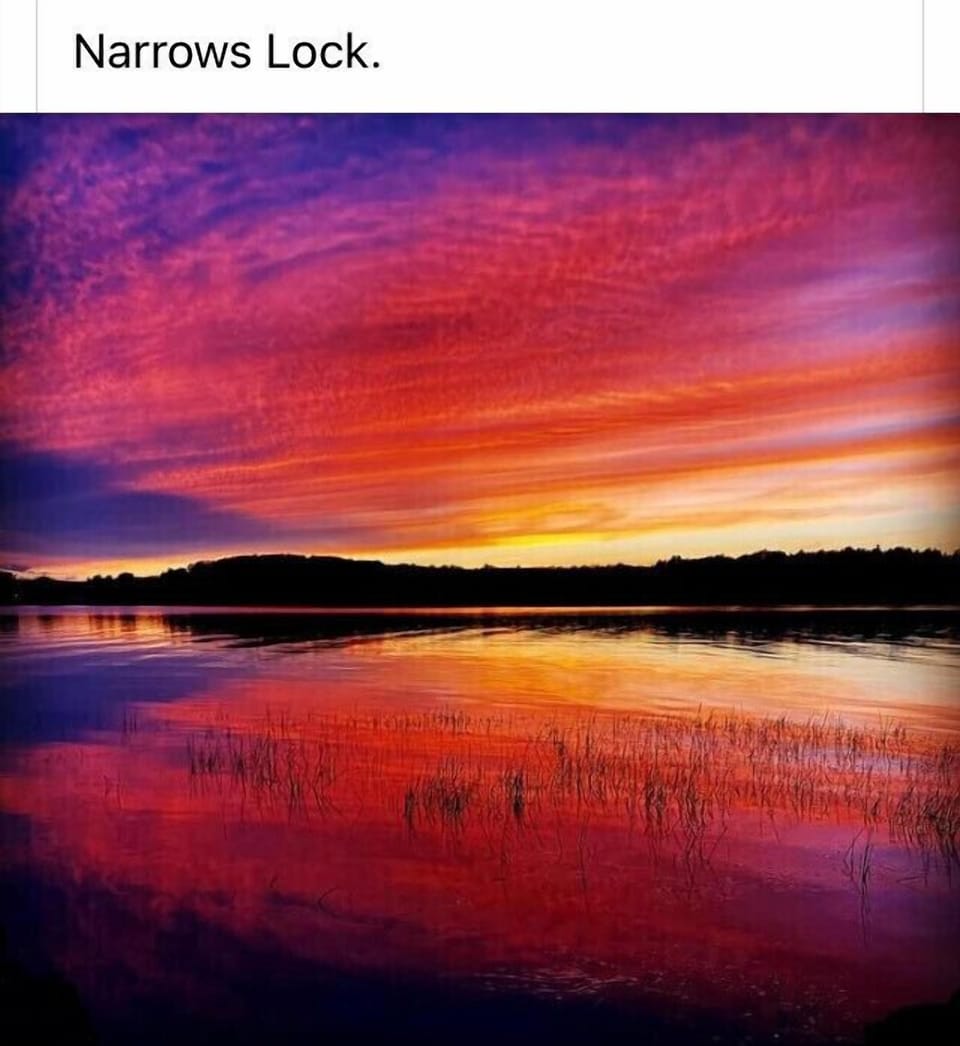Narrows lock sunset