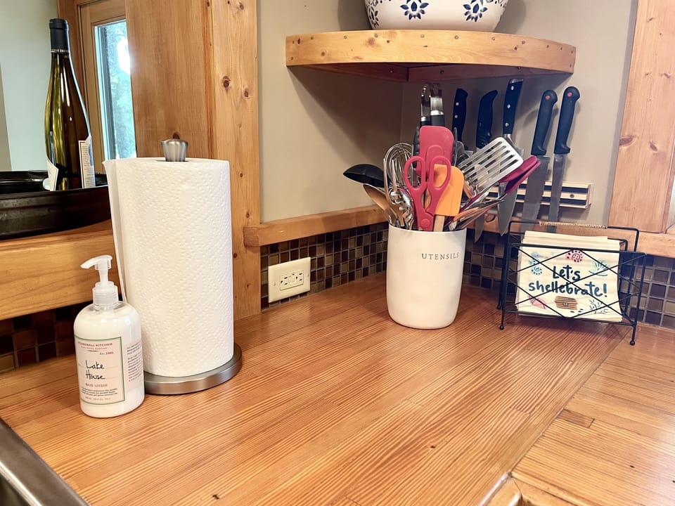 Kitchen is well stocked with all the goodies you need