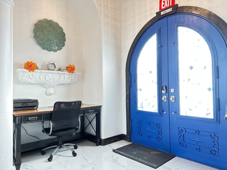 Front entry and office area.