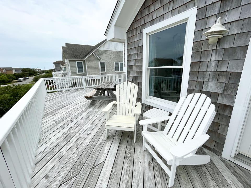 beach house deck perch near the ocean
often there is a breeze