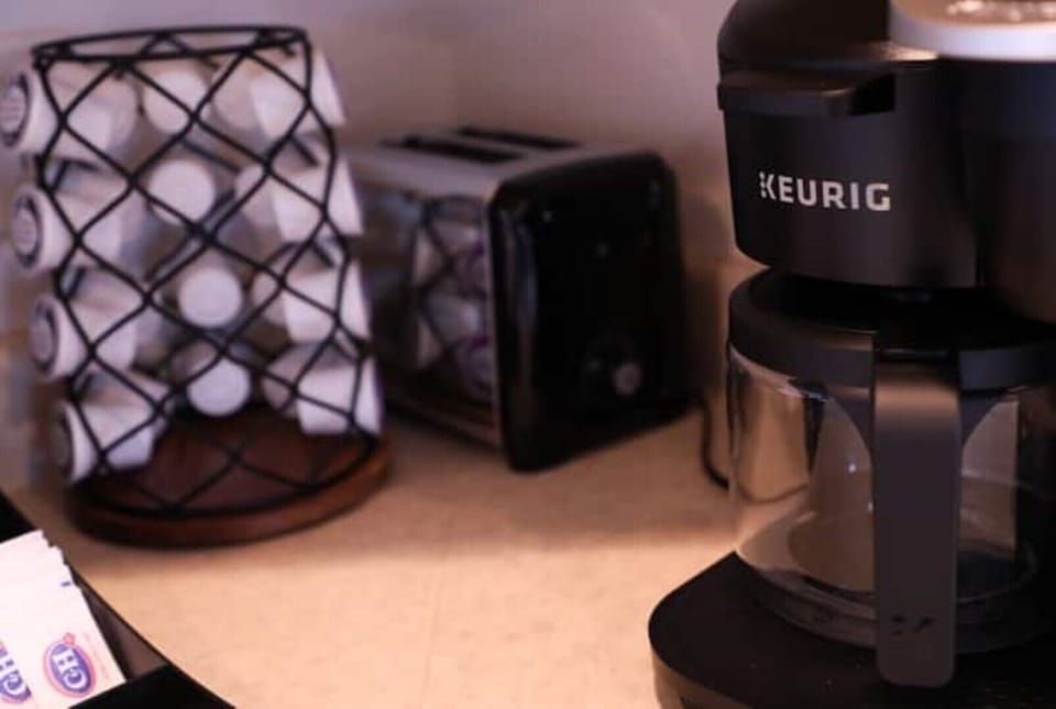 Coffee and other breakfast items included