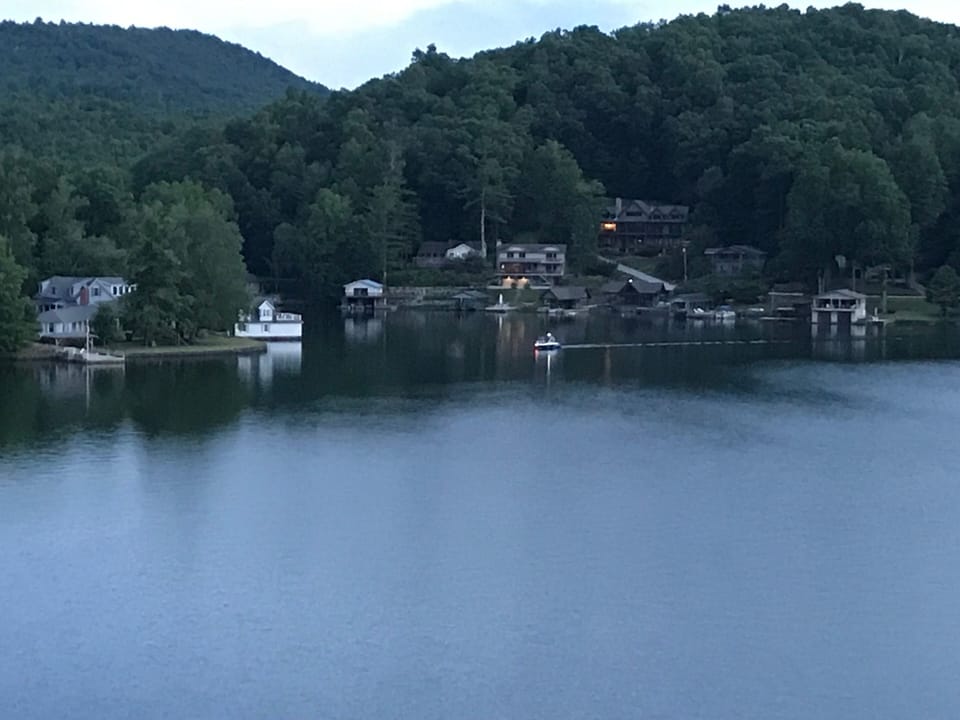 Looking across the lake from the main house.