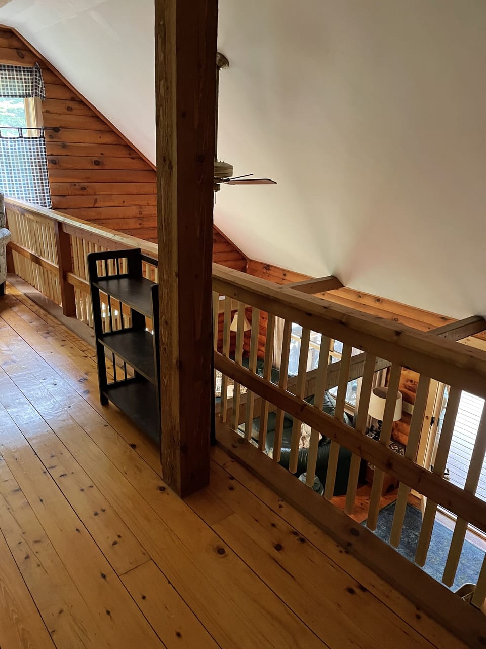 View over the loft railing