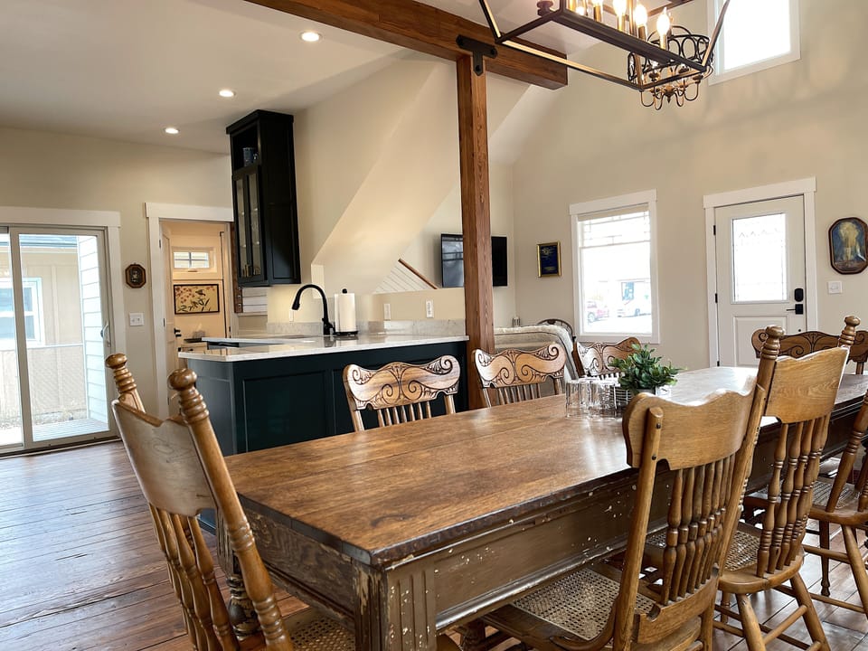 Dining table to seat your entire group for shared meals