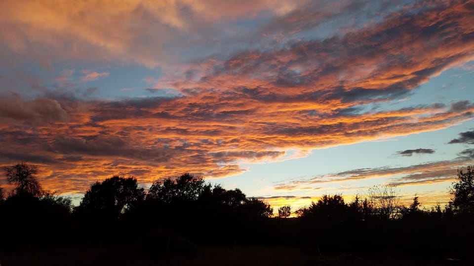 Sunsets and sunrises are magnificent to view from the back deck