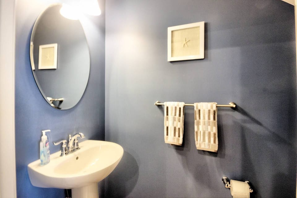 First floor half bathroom.