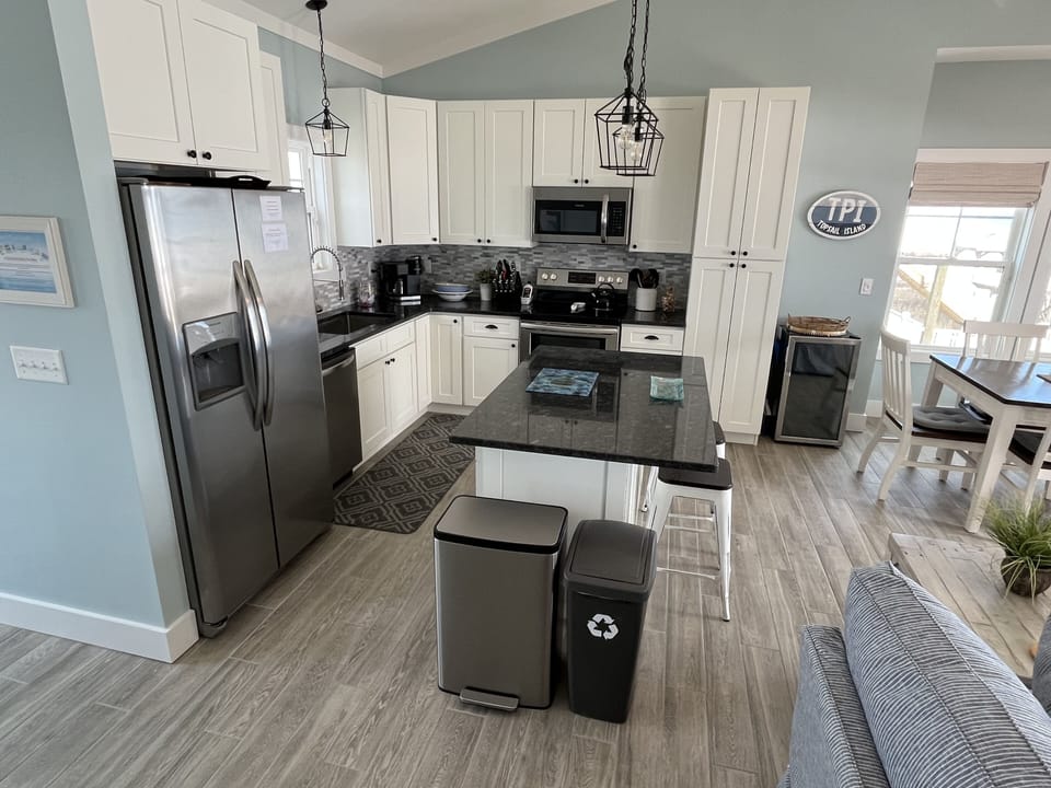 Open Kitchen with many amenities such as air fryer and Keurig