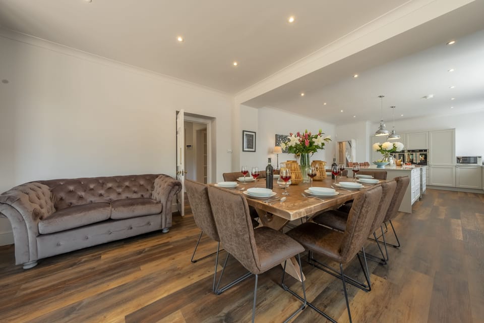 Dining table with seating for ten
