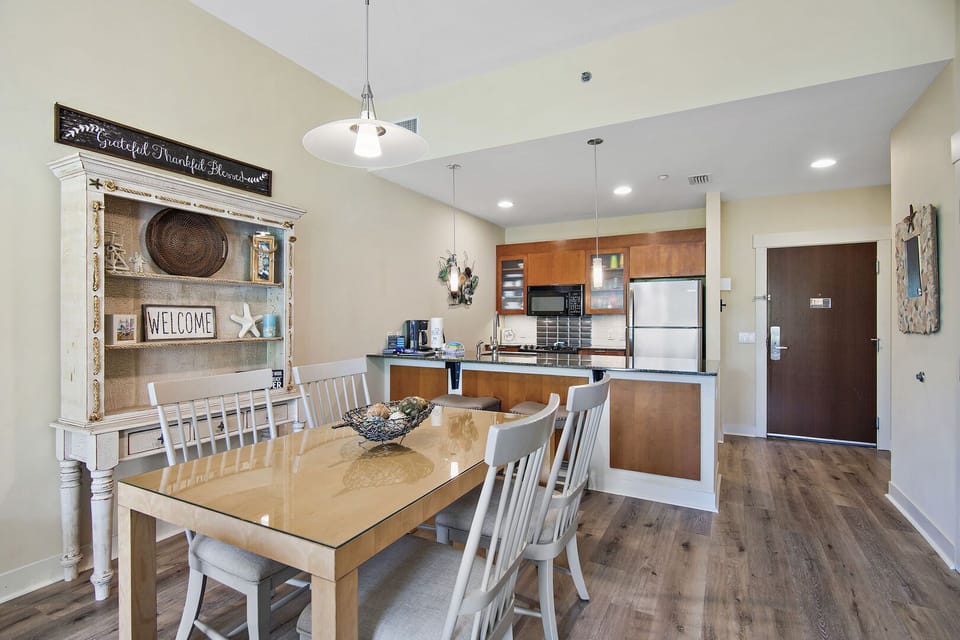 Dining and kitchen area