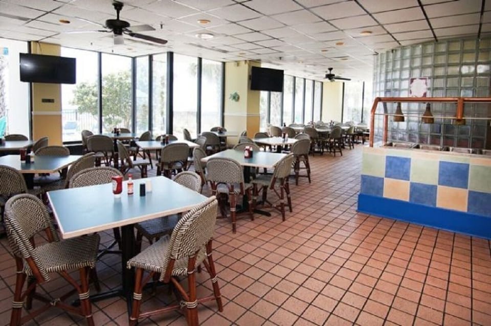 Order a meal at the on site restaurant, you wont have to drive at all.