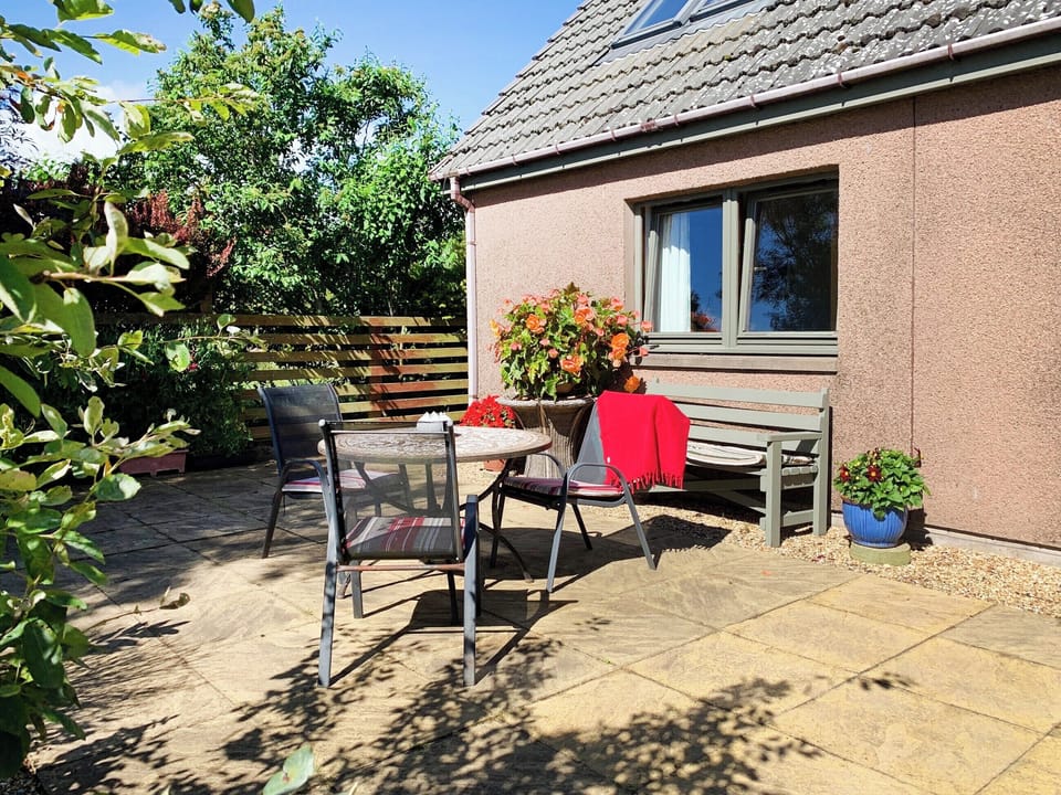 Patio | Sheildaig Cottage Annexe, St Cyrus, near Montrose