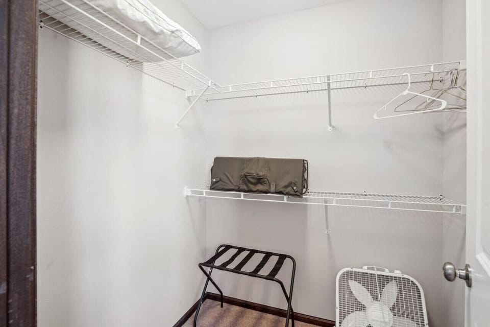 Walk-in closet in bedroom #1 w/ pack n play