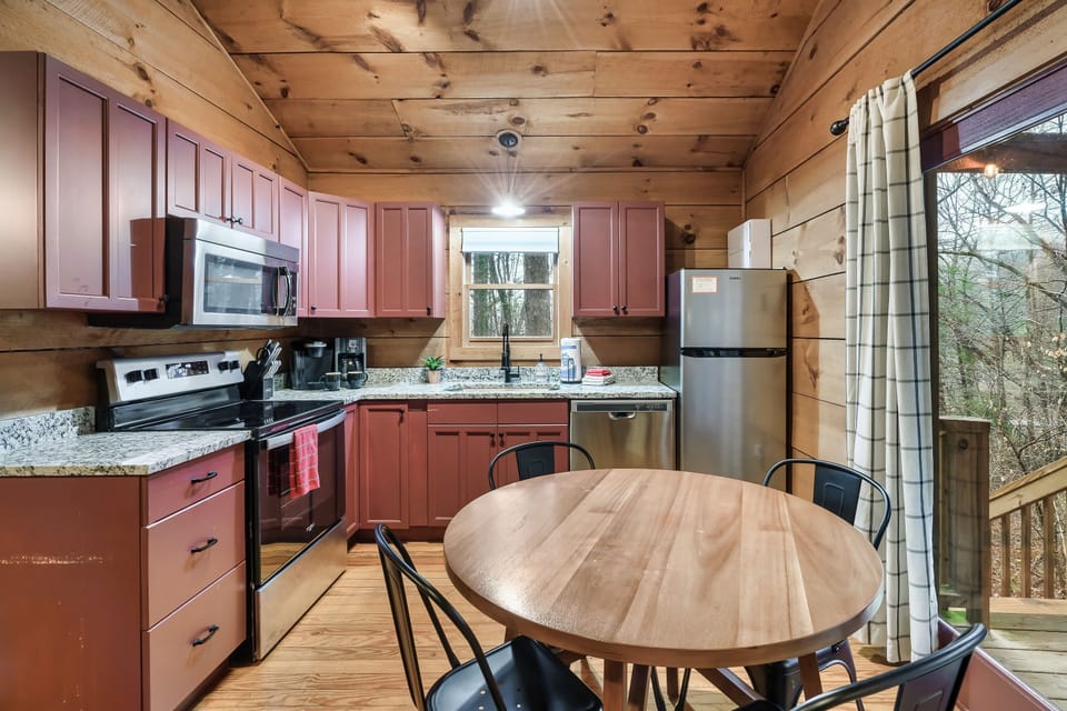 Grab your morning coffee and enjoy the wooded views