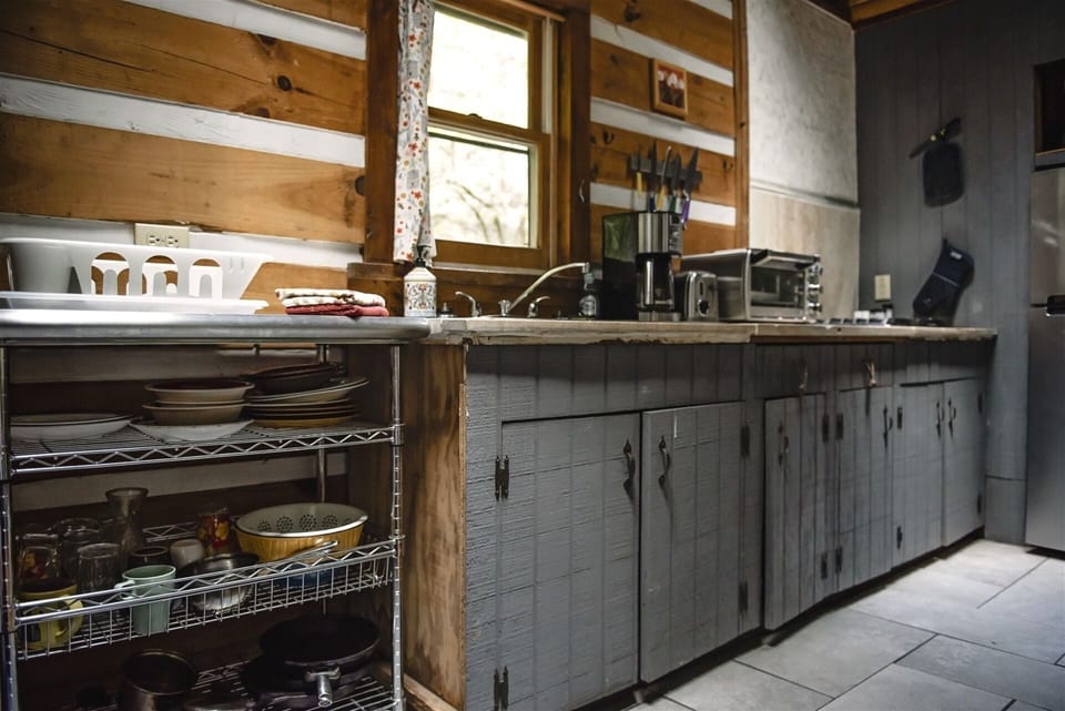 A tidy and efficient kitchen setup
