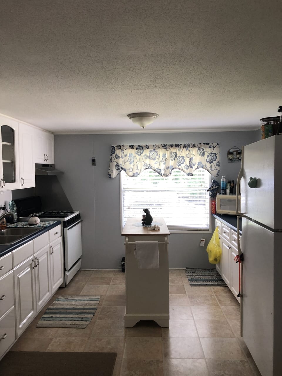 Kitchen with canal view.