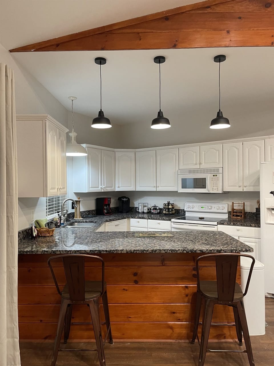 Kitchen with bar seating