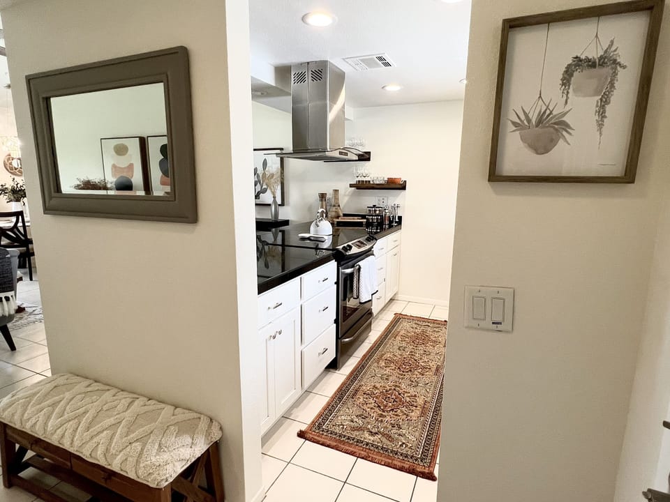 Entry way and kitchen