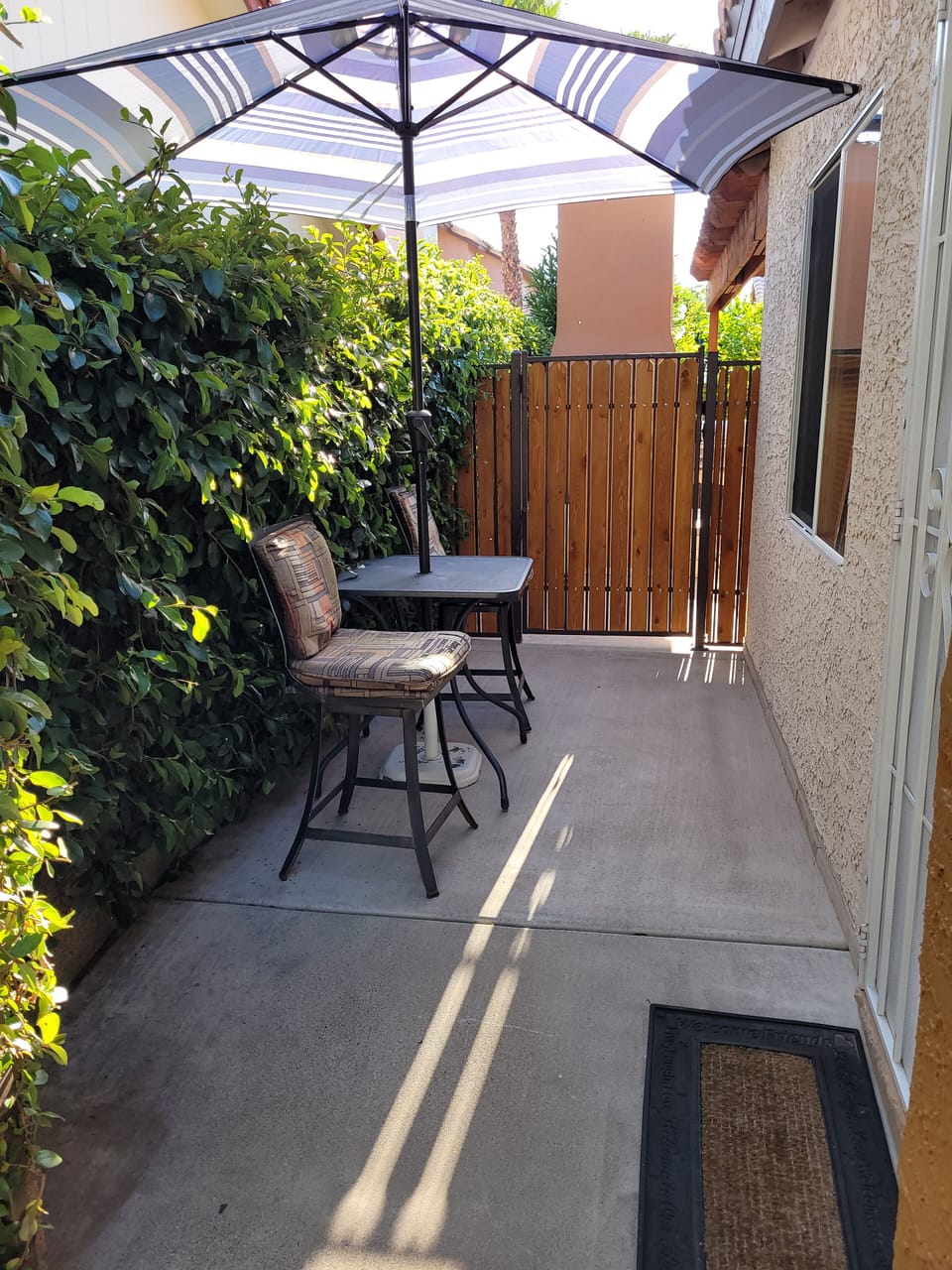 Private patio.