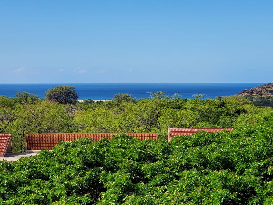 Beautiful ocean view from living room.